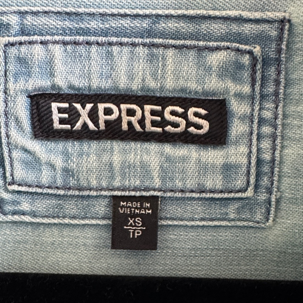 Express Light Blue Button Down Shirt - Picture 3 of 8